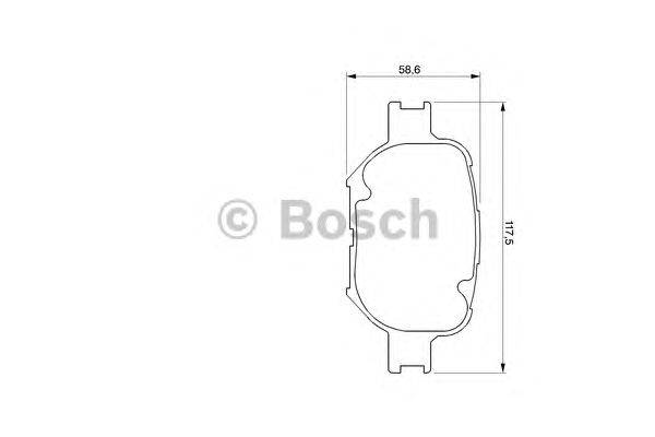 Комплект тормозных колодок, дисковый тормоз BOSCH 23526