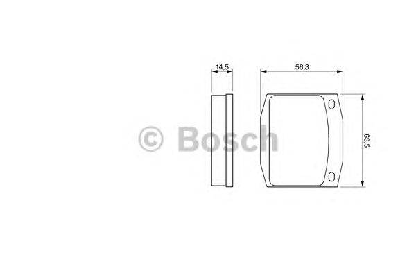 Комплект тормозных колодок, дисковый тормоз BOSCH 0986463911