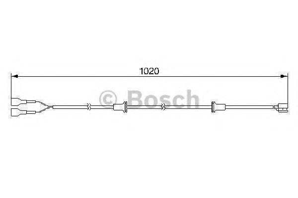 Сигнализатор, износ тормозных колодок BOSCH 1 987 474 976