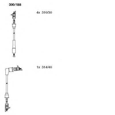 Комплект проводов зажигания BREMI 300188