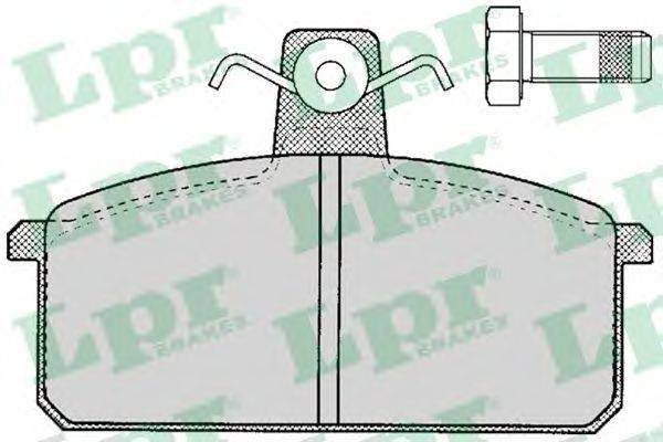 Комплект тормозных колодок, дисковый тормоз FREN-J 3444