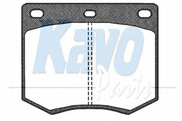 Комплект тормозных колодок, дисковый тормоз KAVO PARTS BP-3010