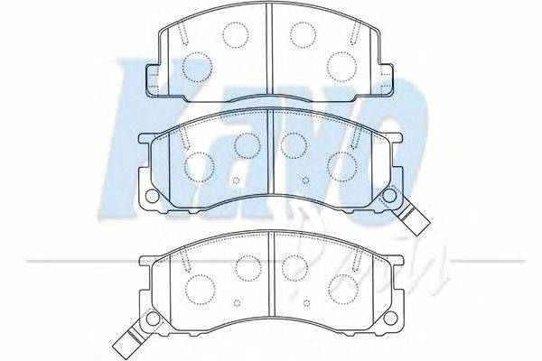 Комплект тормозных колодок, дисковый тормоз KAVO PARTS BP9123