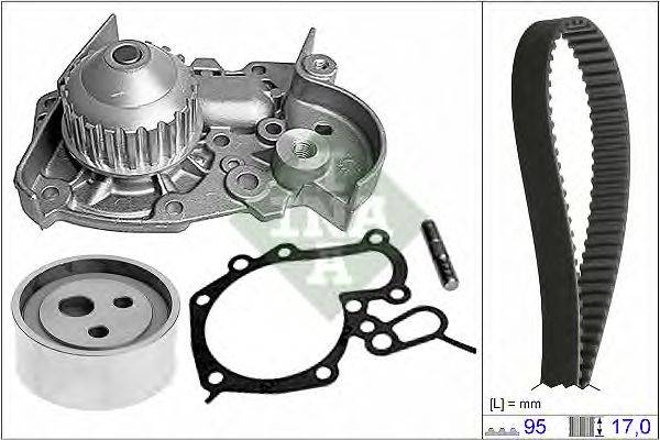 Водяной насос + комплект зубчатого ремня INA 530 0018 31