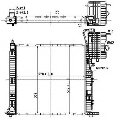 Радиатор, охлаждение двигателя NRF 50583