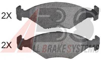 Комплект тормозных колодок, дисковый тормоз A.B.S. 36855 OE