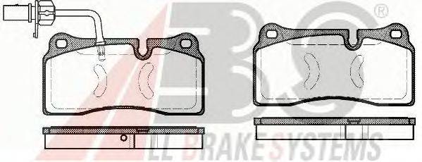 Комплект тормозных колодок, дисковый тормоз A.B.S. 37742