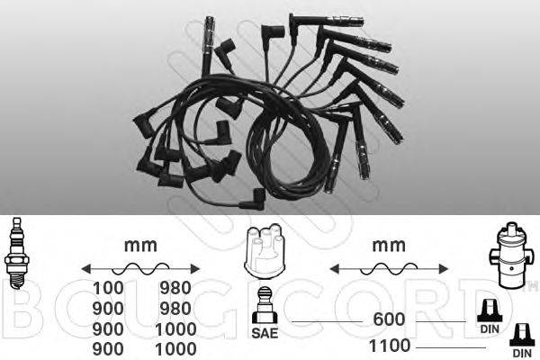 Комплект проводов зажигания BOUGICORD 9509