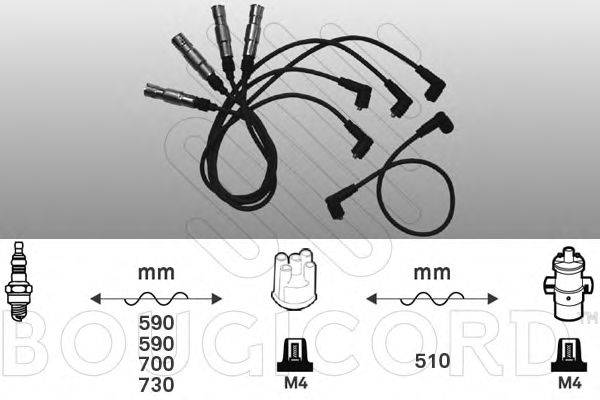 Комплект проводов зажигания BOUGICORD 9870