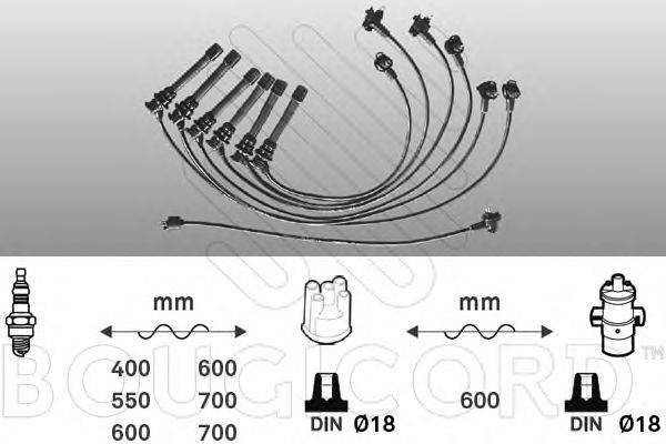 Комплект проводов зажигания BOUGICORD 7186