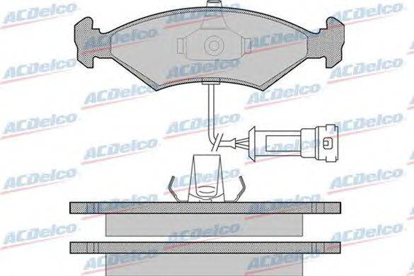 Комплект тормозных колодок, дисковый тормоз ACDelco AC0581087D