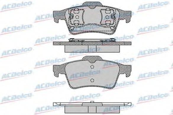 Комплект тормозных колодок, дисковый тормоз ACDelco AC0581189D