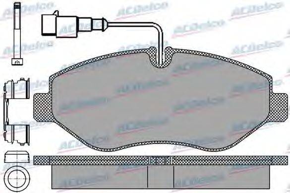 Комплект тормозных колодок, дисковый тормоз ACDelco AC0581297AD