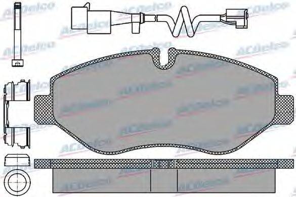 Комплект тормозных колодок, дисковый тормоз ACDelco AC0581297BD