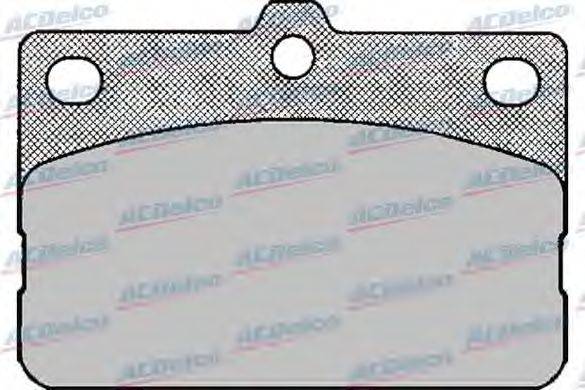 Комплект тормозных колодок, дисковый тормоз ACDelco AC058136D