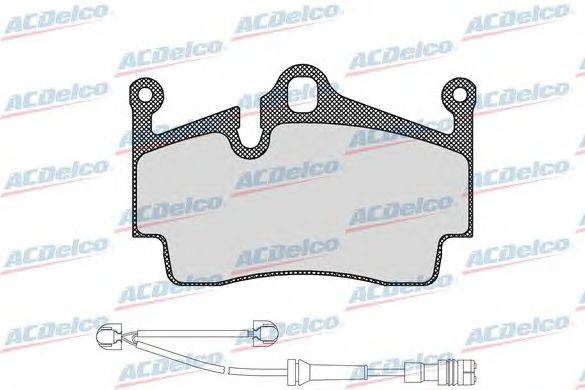 Комплект тормозных колодок, дисковый тормоз ACDelco AC0581583AD