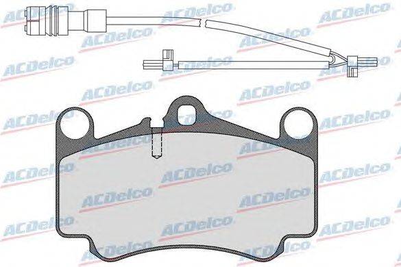 Комплект тормозных колодок, дисковый тормоз ACDelco AC0581588AD