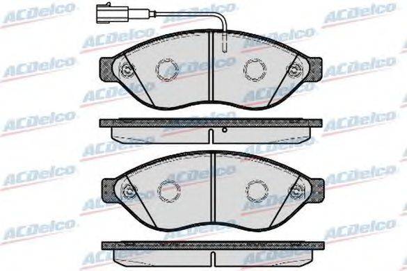 Комплект тормозных колодок, дисковый тормоз ACDelco AC0581698D