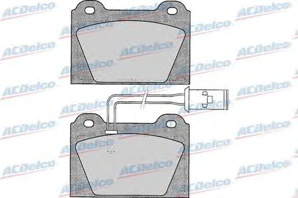 Комплект тормозных колодок, дисковый тормоз ACDelco AC058243D