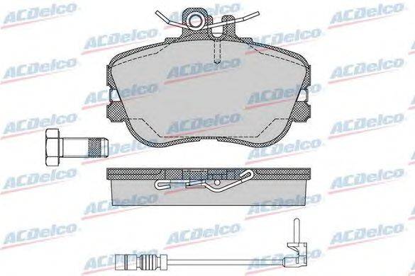 Комплект тормозных колодок, дисковый тормоз ACDelco AC058492AD