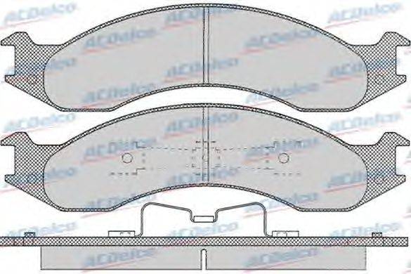 Комплект тормозных колодок, дисковый тормоз ACDelco AC058630D