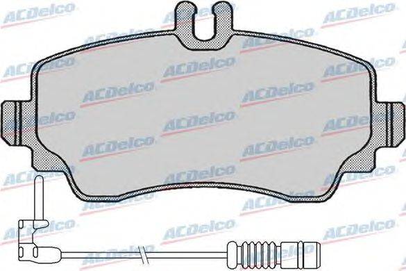 Комплект тормозных колодок, дисковый тормоз ACDelco AC058670AD