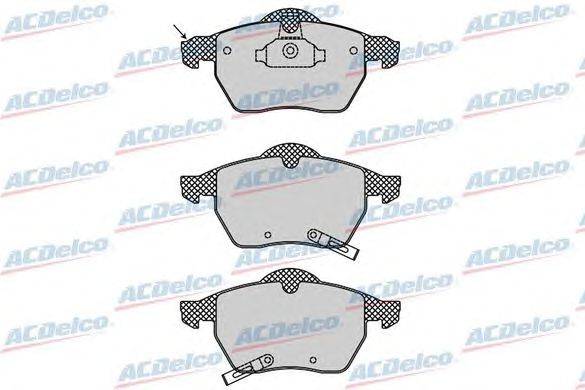 Комплект тормозных колодок, дисковый тормоз ACDelco AC058812D