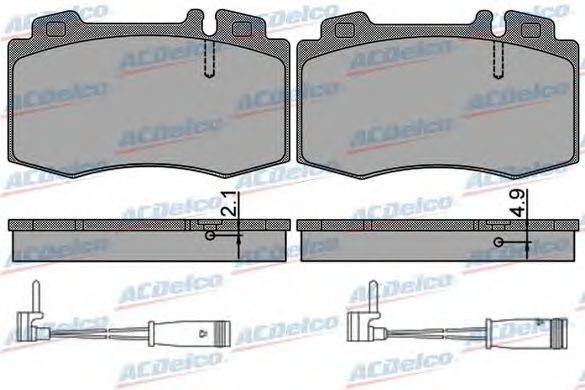 Комплект тормозных колодок, дисковый тормоз ACDelco AC058849AD