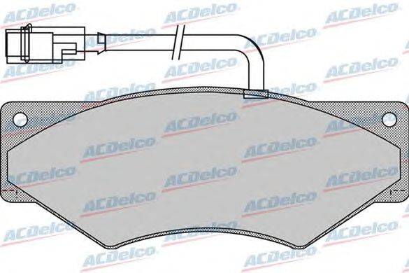 Комплект тормозных колодок, дисковый тормоз ACDelco AC058880D