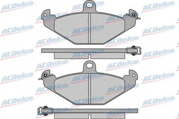 Комплект тормозных колодок, дисковый тормоз ACDelco AC058890D