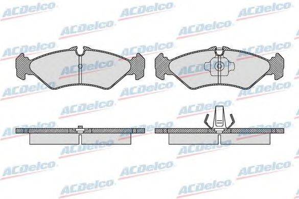 Комплект тормозных колодок, дисковый тормоз ACDelco AC05P1614D