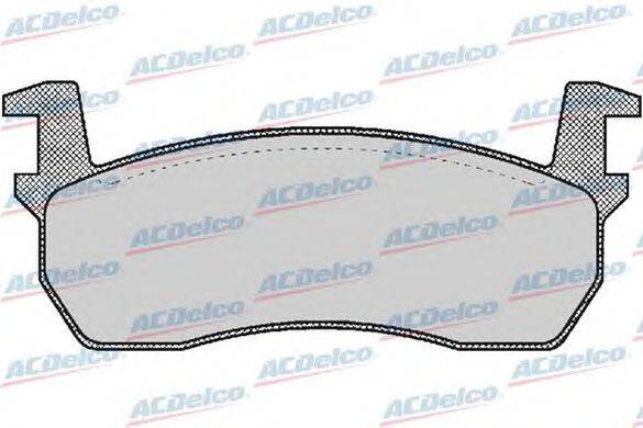 Комплект тормозных колодок, дисковый тормоз ACDelco AC434581D
