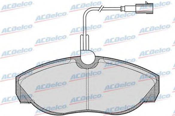 Комплект тормозных колодок, дисковый тормоз ACDelco AC601581D