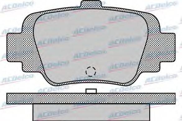 Комплект тормозных колодок, дисковый тормоз ACDelco AC640881D