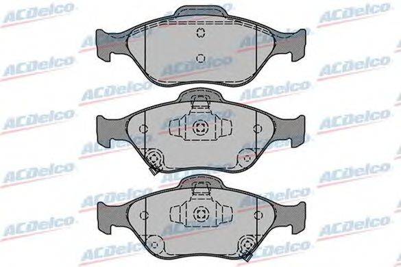 Комплект тормозных колодок, дисковый тормоз ACDelco AC800281D