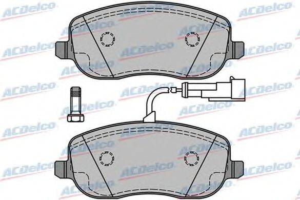 Комплект тормозных колодок, дисковый тормоз ACDelco AC847081D