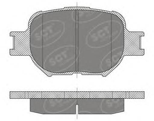 Комплект тормозных колодок, дисковый тормоз SCT Germany SP 467