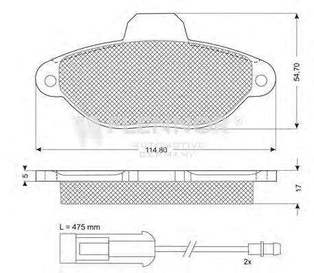 Комплект тормозных колодок, дисковый тормоз FLENNOR FB210210