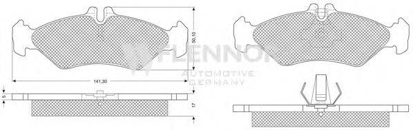 Комплект тормозных колодок, дисковый тормоз FLENNOR FB210252
