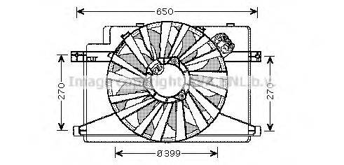 Вентилятор, охлаждение двигателя AVA QUALITY COOLING AL7510