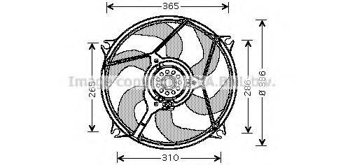 Вентилятор, охлаждение двигателя AVA QUALITY COOLING CN7529