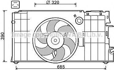 Вентилятор, охлаждение двигателя AVA QUALITY COOLING CN7548