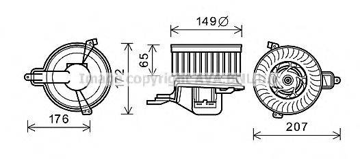 Электродвигатель, вентиляция салона AVA QUALITY COOLING CN8511