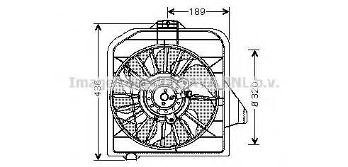 Вентилятор, охлаждение двигателя AVA QUALITY COOLING CR7503