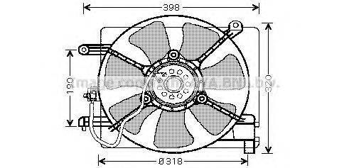 Вентилятор, охлаждение двигателя AVA QUALITY COOLING DW7515