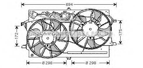 Вентилятор, охлаждение двигателя AVA QUALITY COOLING FD7531