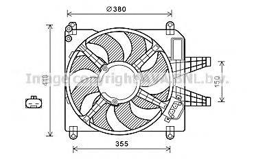 Вентилятор, охлаждение двигателя AVA QUALITY COOLING FT7589