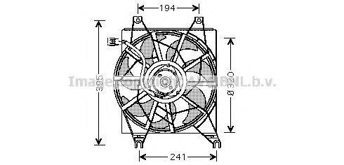 Вентилятор, охлаждение двигателя AVA QUALITY COOLING HY7502