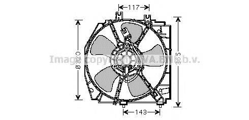 Вентилятор, охлаждение двигателя AVA QUALITY COOLING MZ7522