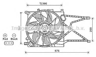 Вентилятор, охлаждение двигателя AVA QUALITY COOLING OL7596